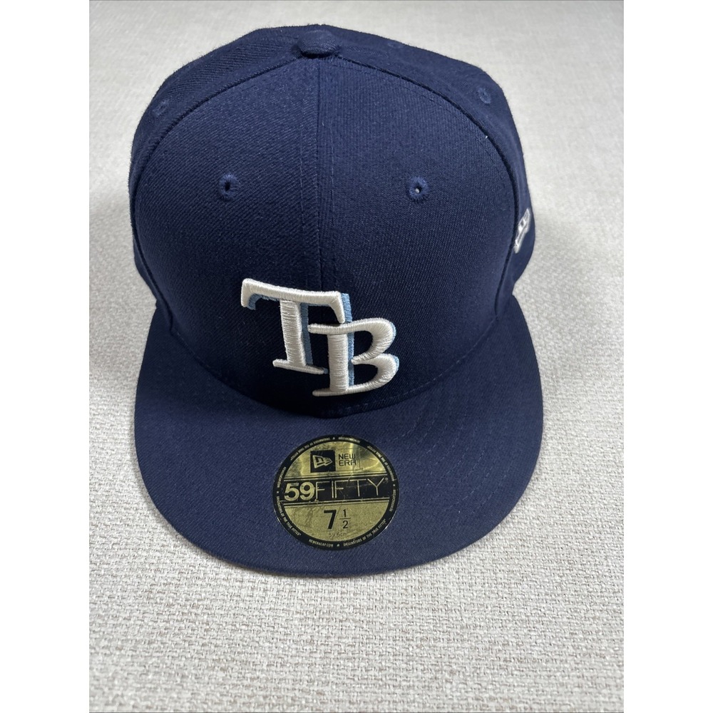 Tampa Bay Rays New Era 59FIFTY On-Field Navy Fitted 7 1/2 Hat Cap